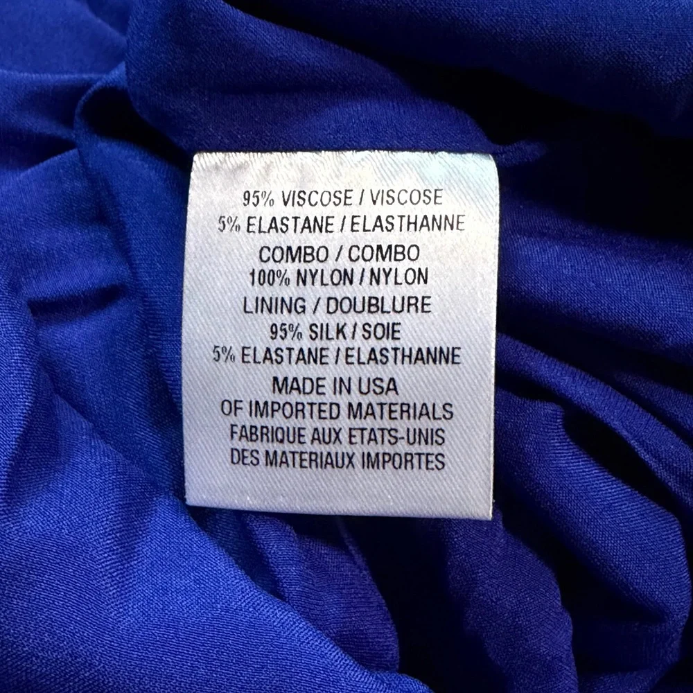 NWT Cushnie et Ochs Indigo Off Shoulder Tulle Pencil Dress - Size 0 - Picture 8 of 9